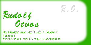 rudolf otvos business card